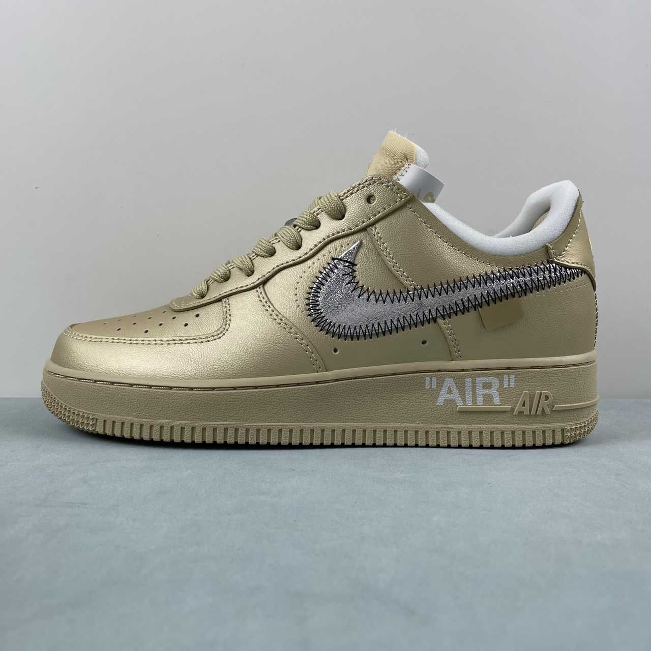 Off White x Nike Air Force 1 07 Low Metal Gold OW Silver DX1419-900