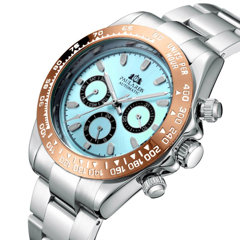 Automatic Watches Luxury Classic Stainless Steel Calendar Luminous Waterproof Watches for Men
