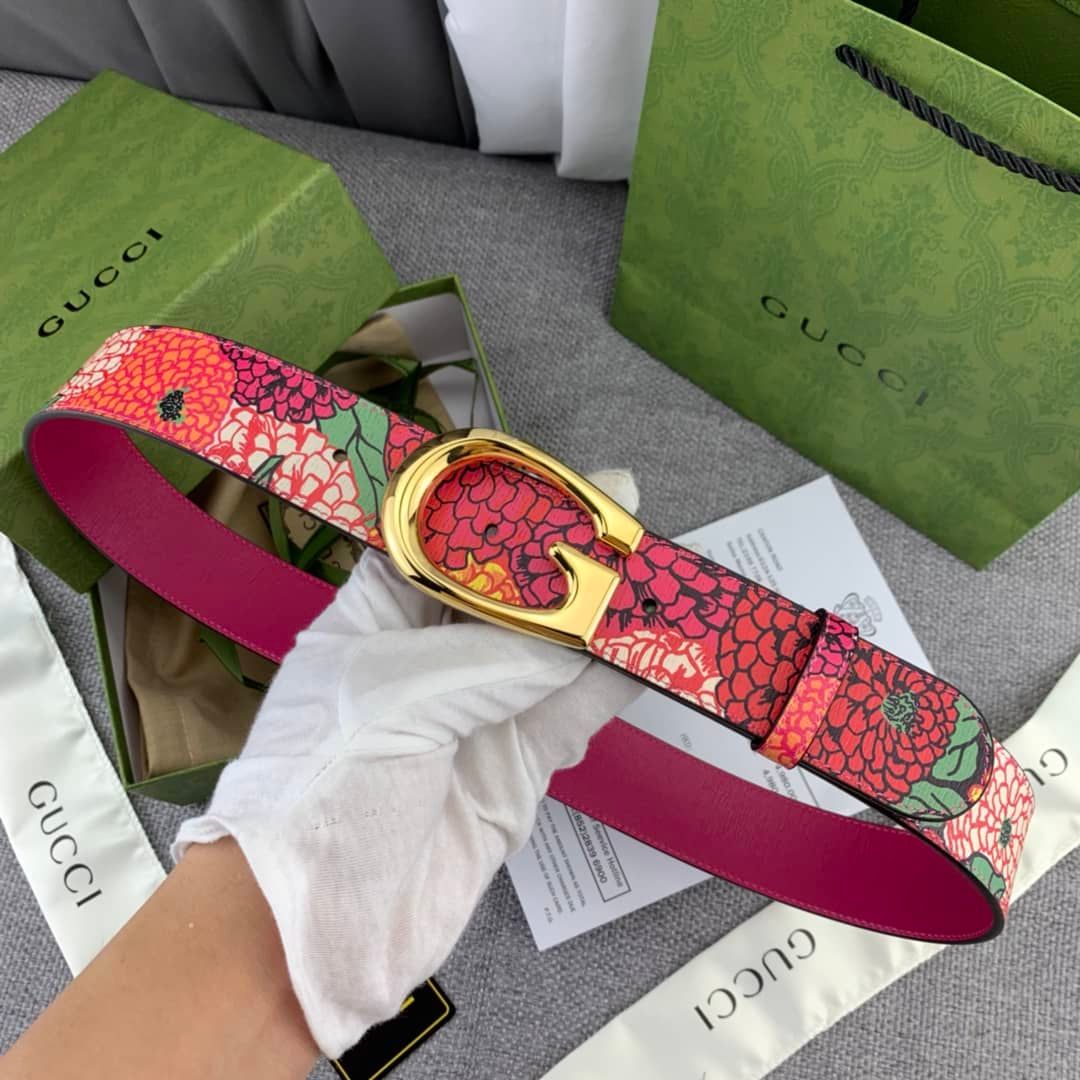 Gucci x Ken Scott Marmont Floral Print Belt