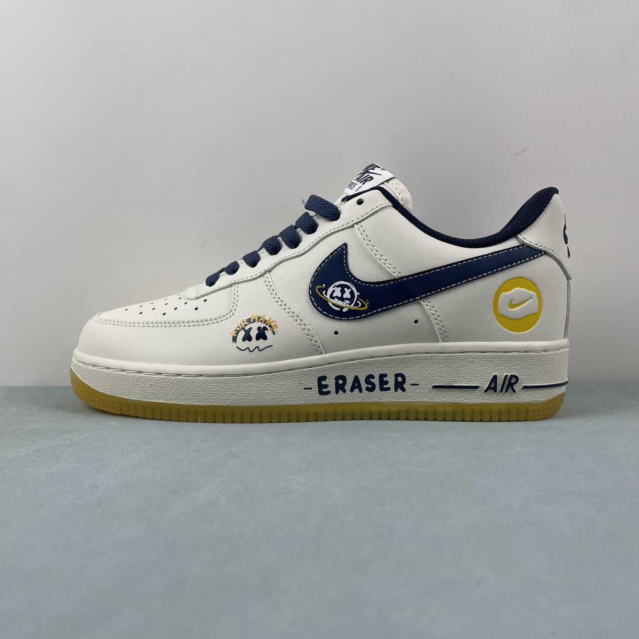 Nike Air Force 1'07 Low Milky White Navy Yellow XC2351-033