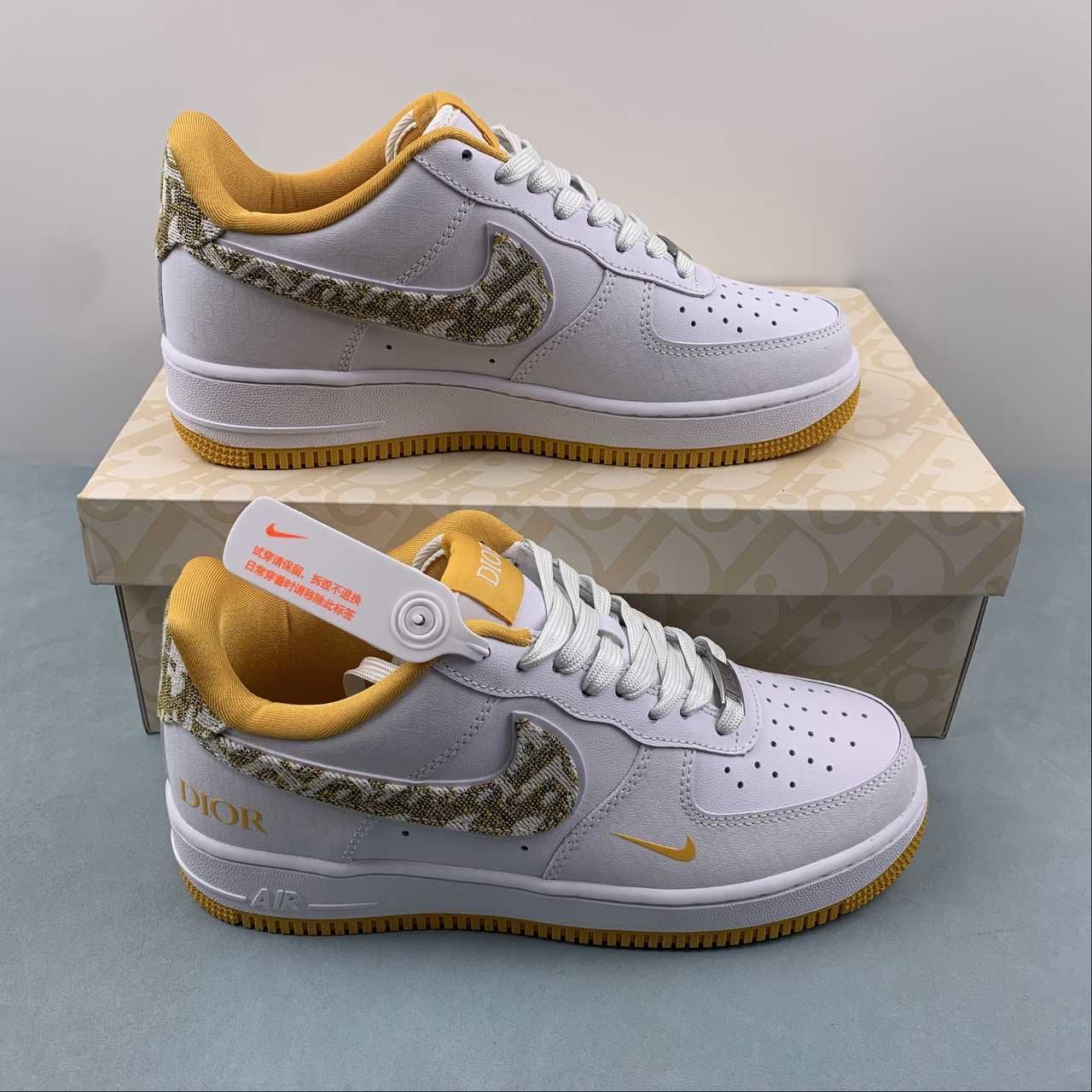 Nike Air Force 1 07 Low DIOR White Yellow DR6239-838