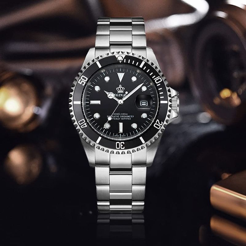 Men Women Luxury Watches Luminous Hand Quartz Silver Tone Stainless Steel Watch