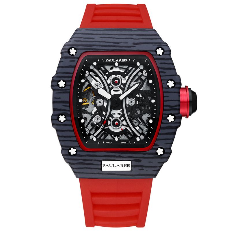 Automatic Men Mechanical Watch Rubber Strap Richard Fashion Trend Watches