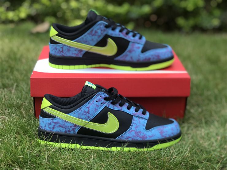 Nike Dunk Low SE Acid Wash Blue White Yellow Volt Sneakers DV1694-900