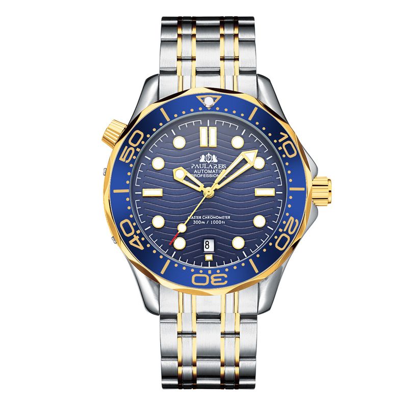 Automatic Mechanical Stainless Steel Casual Watch for Men
