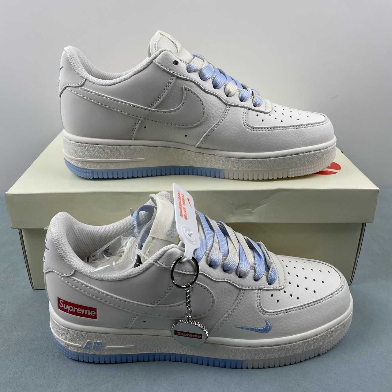 Nike Air Force 1 07 Low Supreme White Blue BB9599-202