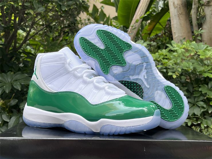 Air Jordan 11 Retro Lucky Green White Green Basketball Shoes CT8012-113