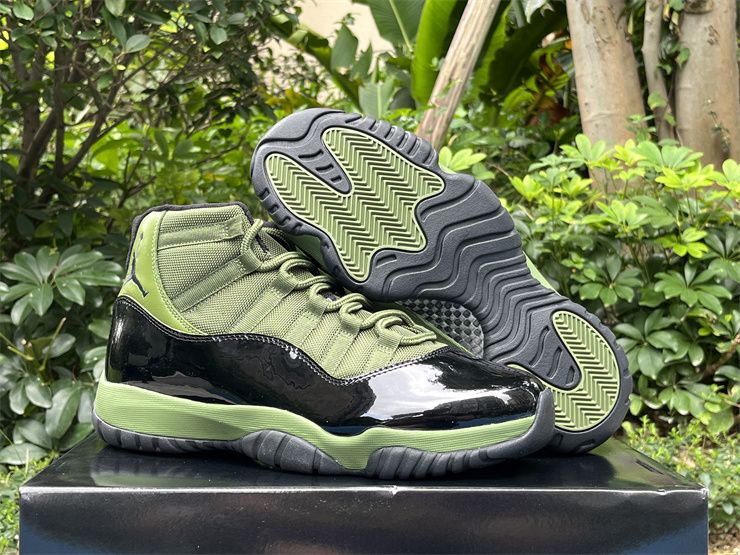 Men Air Jordan 11 Retro ARMY GREEN BLACK CT8012-300