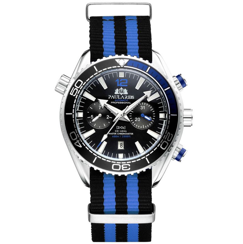 Automatic Canvas Nylon Strap Men's Mechanical Watch