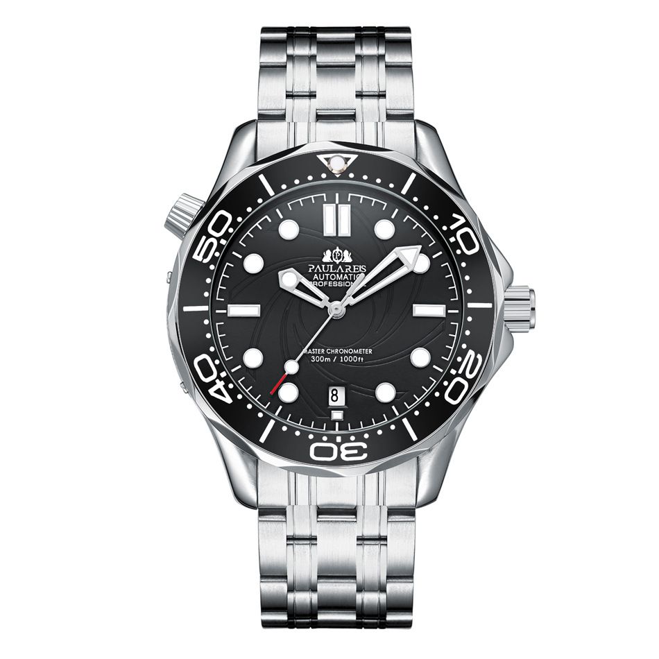 Automatic Mechanical Stainless Steel Casual Watch for Men