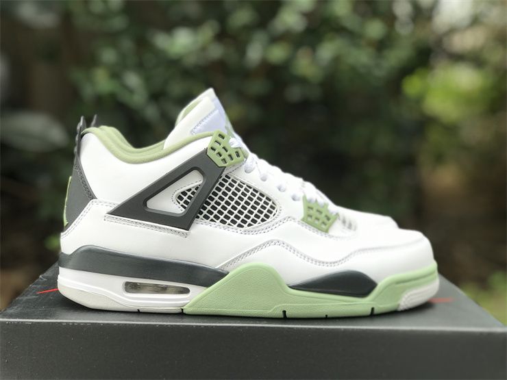 Nike Air Jordan 4 Retro Seafoam Oil Green AQ9129-103 Sneakers