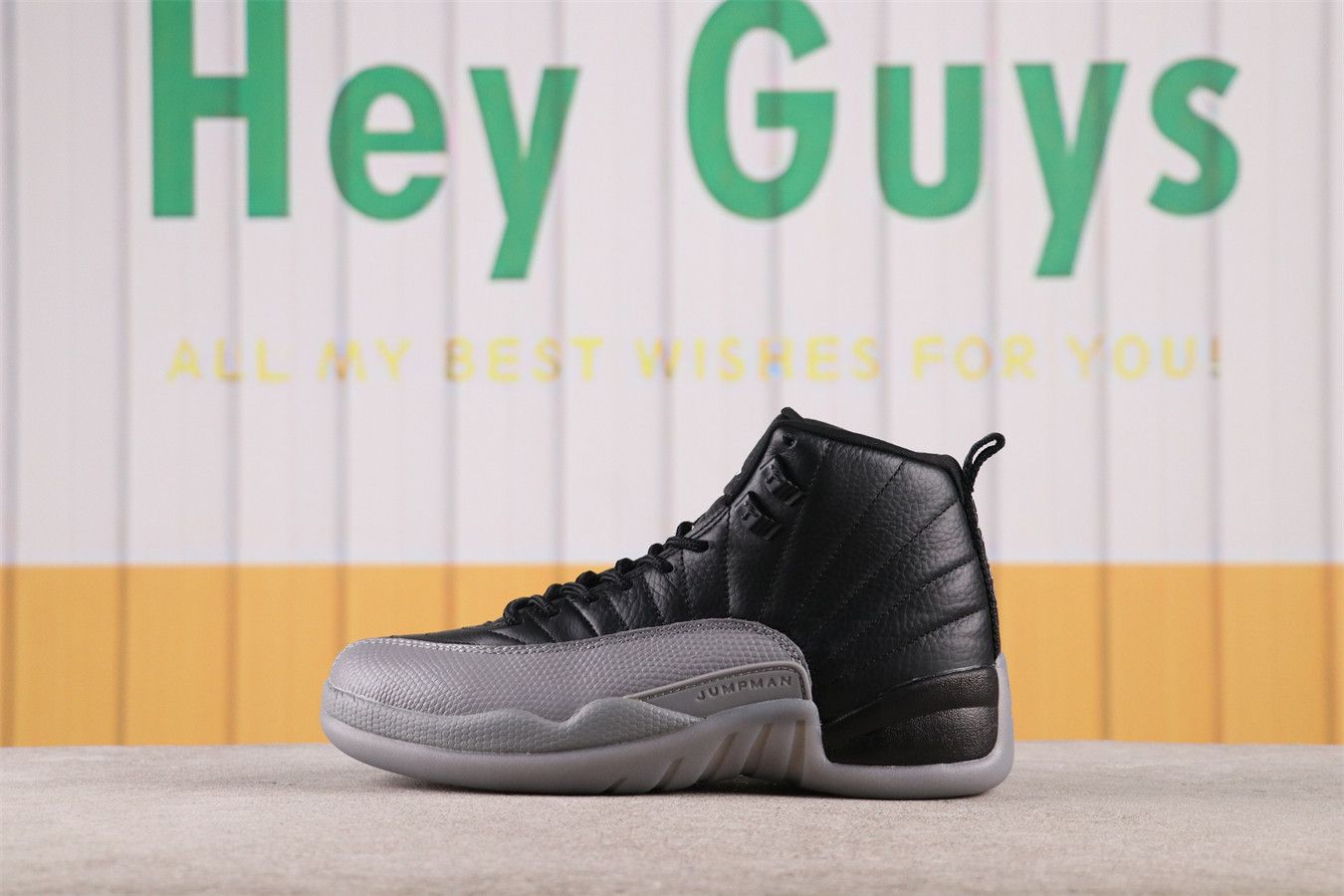 Men Air Jordan 12 Black Wolf Grey CT8013-019