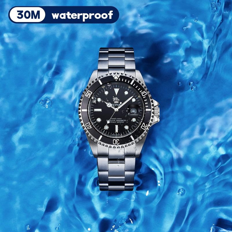 Men Women Luxury Watches Luminous Hand Quartz Silver Tone Stainless Steel Watch