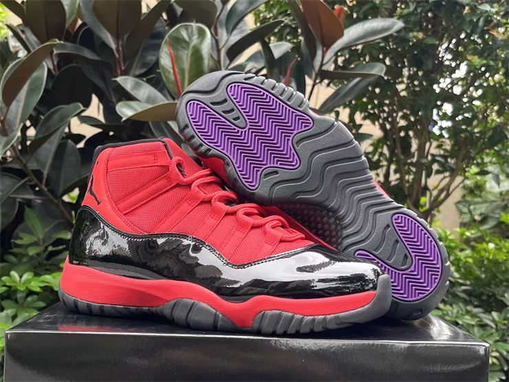Men Air Jordan 11 Retro Red Black CT8012-600