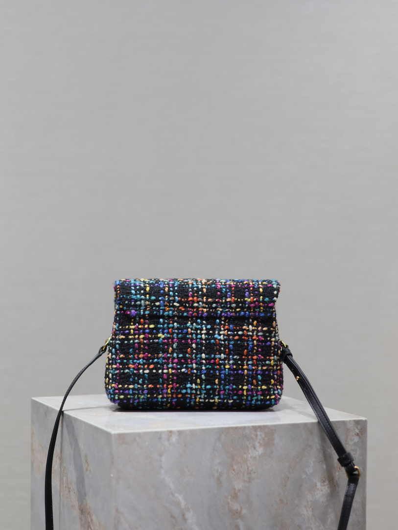 Saint Laurent Loulou Toy tweed crossbody bag YSL shoulder bag in colorful