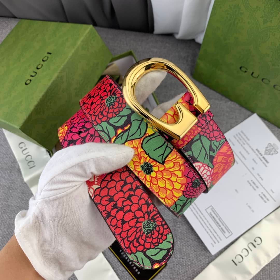 Gucci x Ken Scott Marmont Floral Print Belt