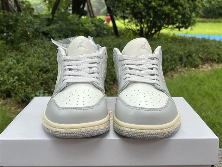 Cheap Air Jordan 1 Low Light Grey Sail DC0774-103 Sneakerss