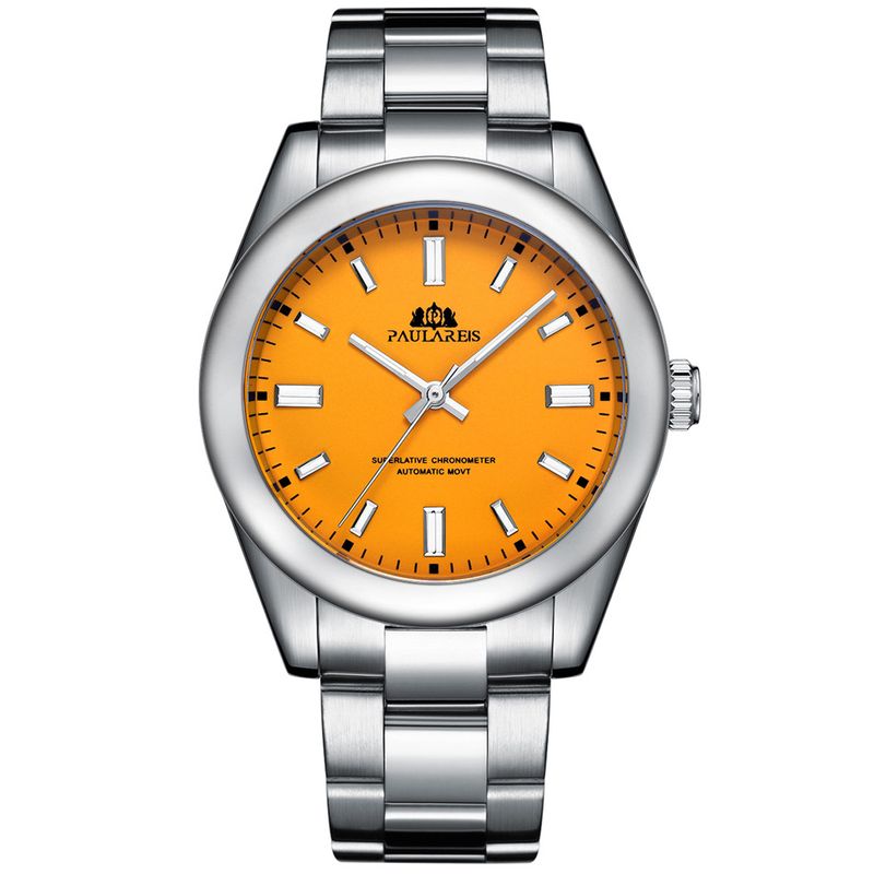 41mm Automatic Stainless Steel Watch with Luminous Hands