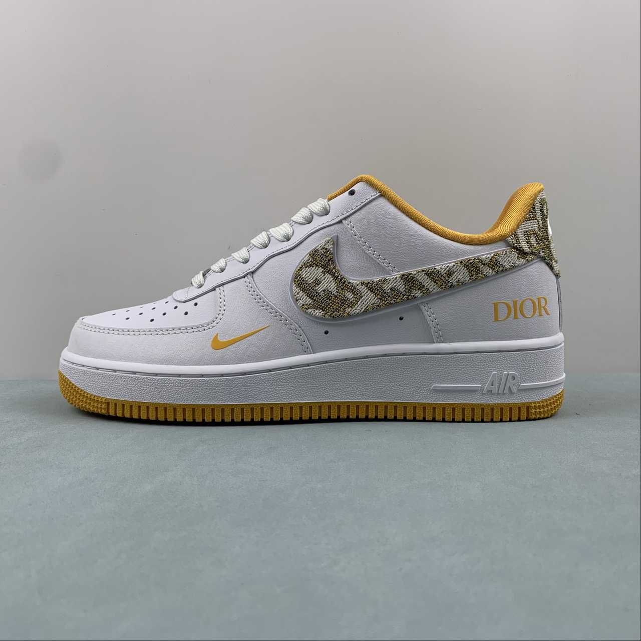 Nike Air Force 1 07 Low DIOR White Yellow DR6239-838