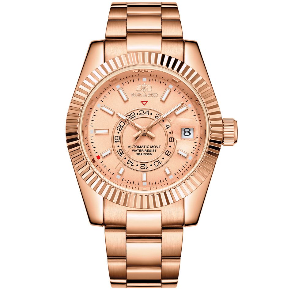 Automatic Mechanical Luminous Watch Stainless Steel Mens Wristwatches