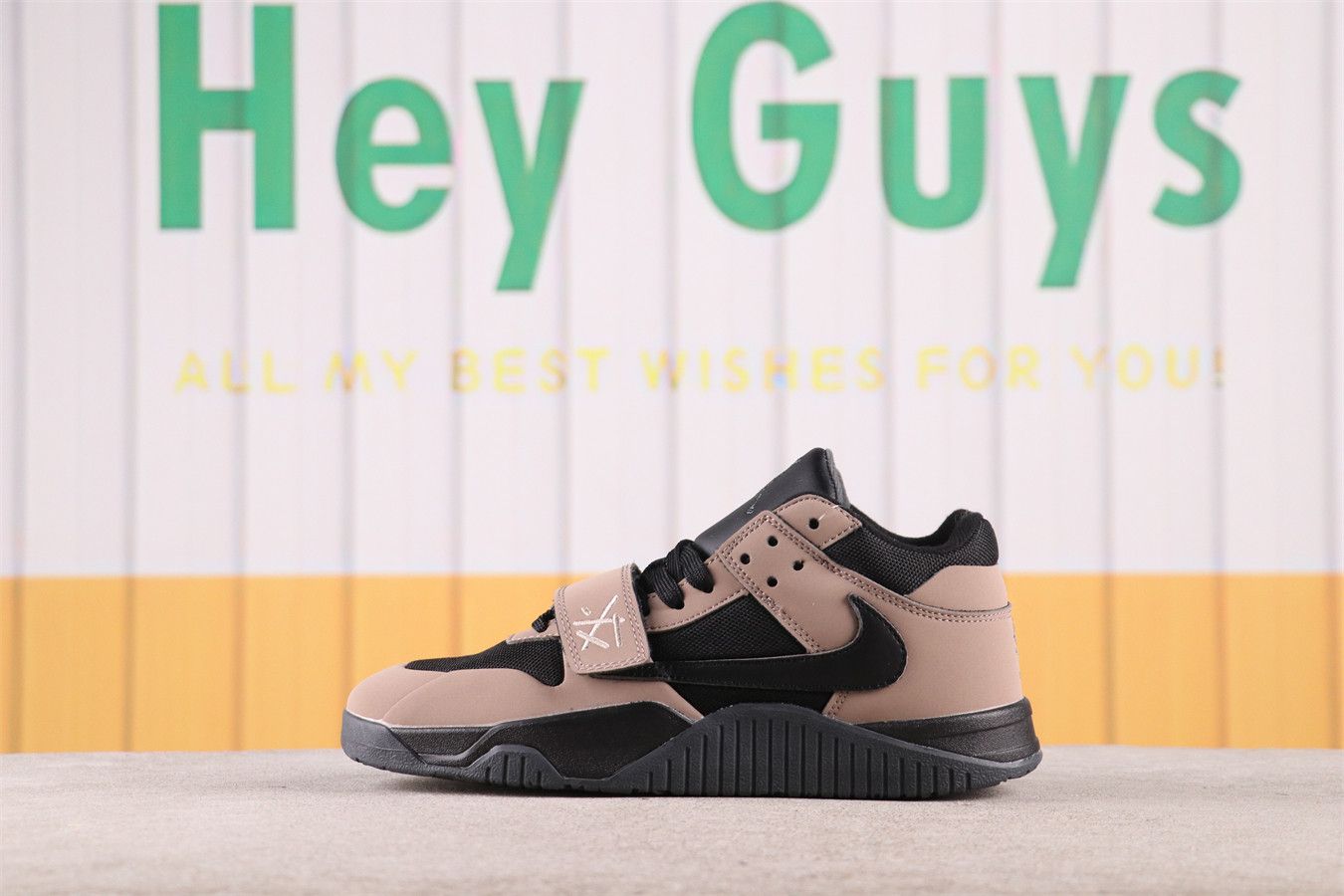 Men Travis Scott x Air Jordan Cut The Check Brown Black FZ8117-214