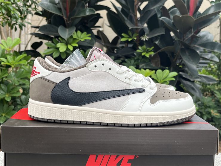 Fragment design x Travis Scott x Nike Air Jordan 1 Low OG Basketball Shoes DM7866-715