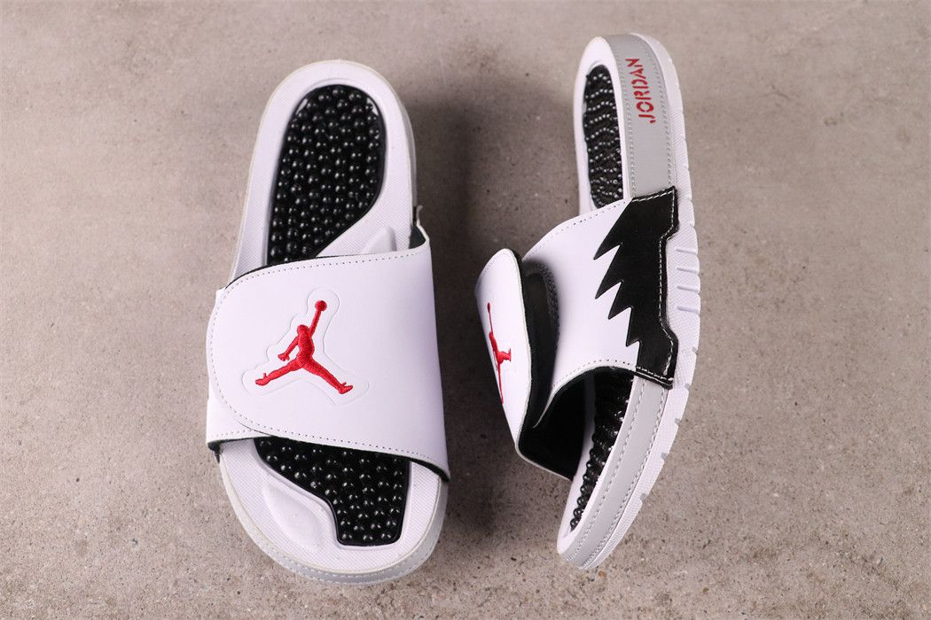 Air Jordan Hydro 5 Retro White University Red Black 555501-112