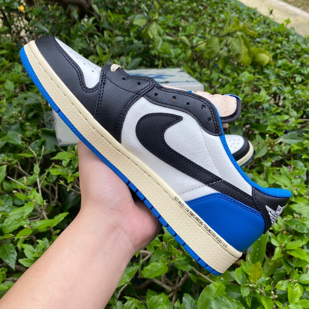Fragment Design x Travis Scott x Air Jordan 1 Retro Low Basketball Shoes DM7866-140