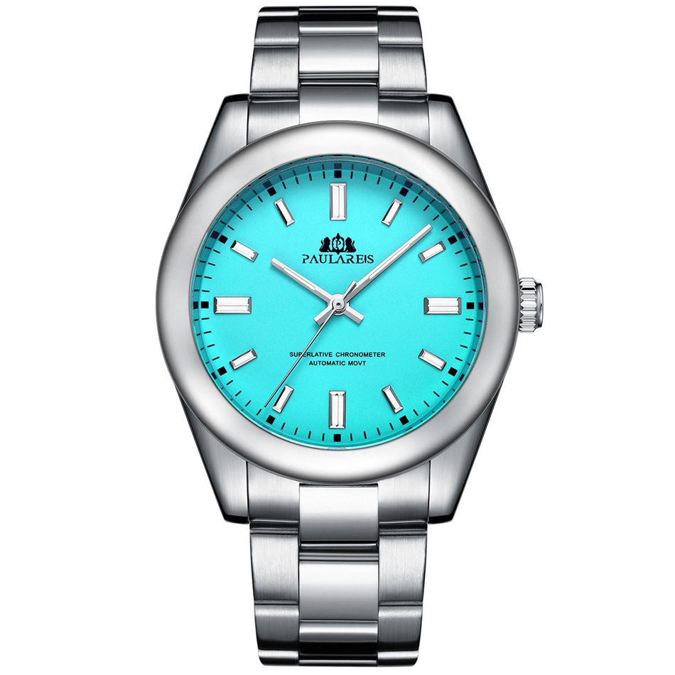41mm Automatic Stainless Steel Watch with Luminous Hands