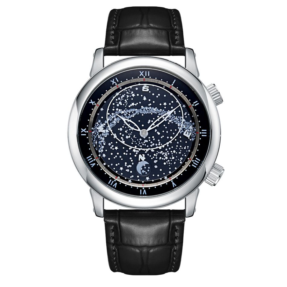 Starry Sky Moon Phase Men's Automatic Mechanical Watches Luxury Dress Waterproof Luminous Wrist Watches