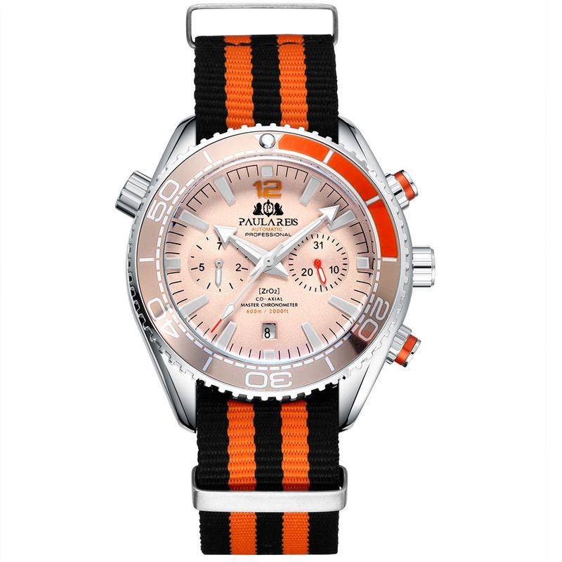 Automatic Canvas Nylon Strap Men's Mechanical Watch