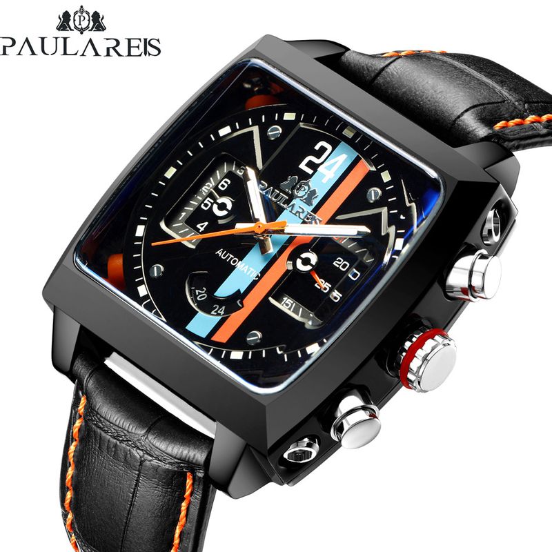 Paulareis Monte-Carlo automatic mechanical square watch