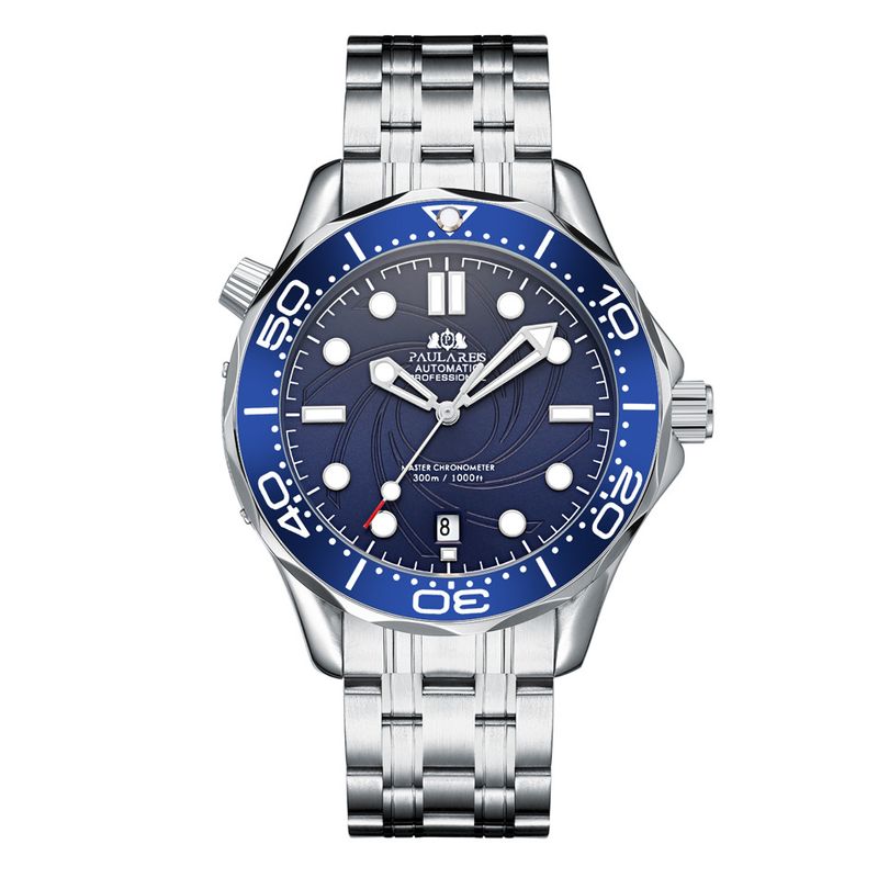 Automatic Mechanical Stainless Steel Casual Watch for Men