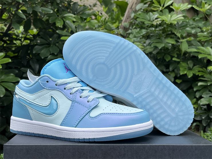 Cheap Air Jordan 1 Low White Aquarius Blue FN7366-400 Sneakers