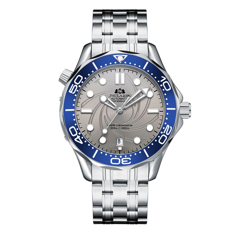 Automatic Mechanical Stainless Steel Casual Watch for Men