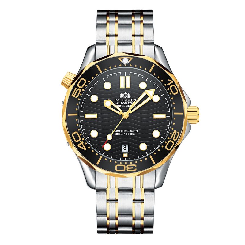 Automatic Mechanical Stainless Steel Casual Watch for Men