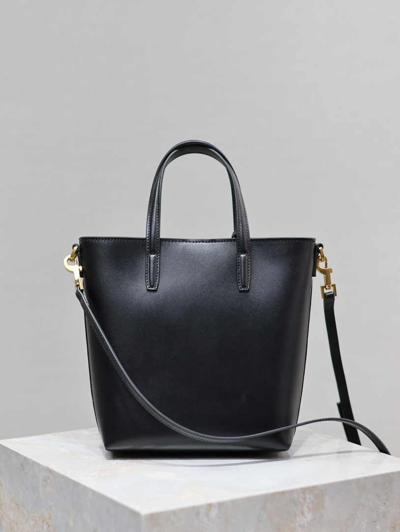 YSL Saint Laurent Mini Toy Leather Shopping Bag for Women Tote Bags in Black