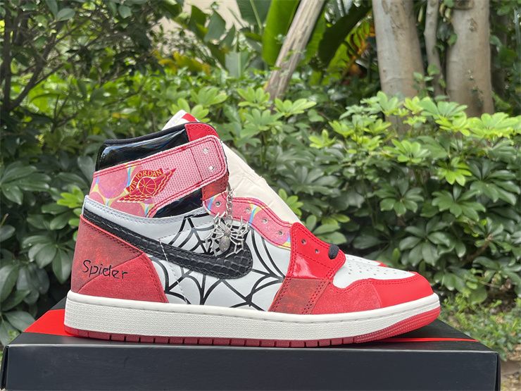 Cheap Air Jordan 1 High OG Spiderman NEXT CHAPTER DV1748-601 Basketball Shoes