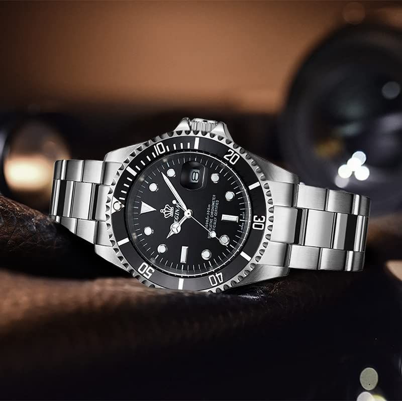 Men Women Luxury Watches Luminous Hand Quartz Silver Tone Stainless Steel Watch