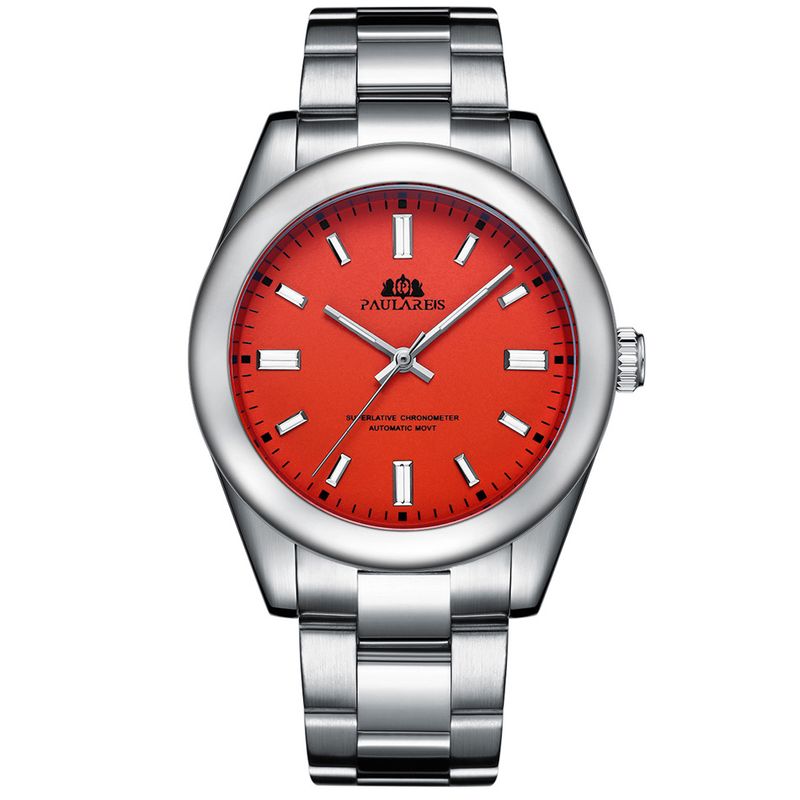 41mm Automatic Stainless Steel Watch with Luminous Hands
