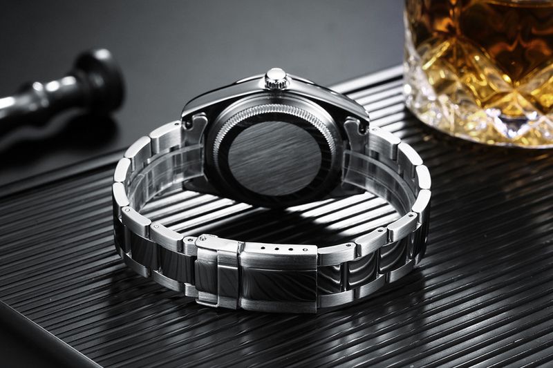 41mm Automatic Stainless Steel Watch with Luminous Hands