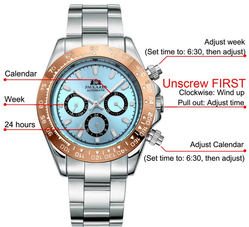 Automatic Watches Luxury Classic Stainless Steel Calendar Luminous Waterproof Watches for Men