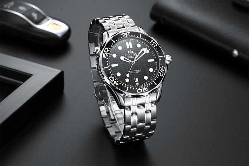 Automatic Mechanical Stainless Steel Casual Watch for Men