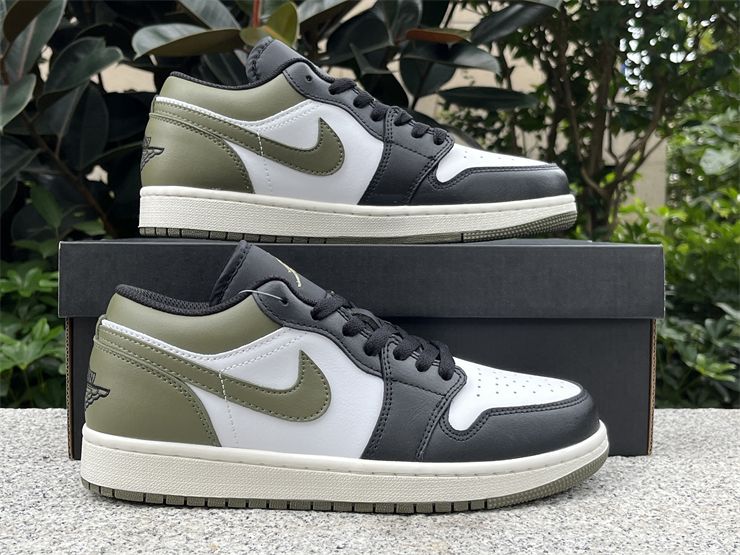Nike Air Jordan 1 Low Medium Olive Black 553558-092