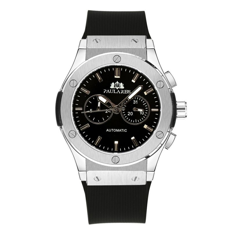 Luxury Automatic Self Winding Sports Watch - Rubber Strap