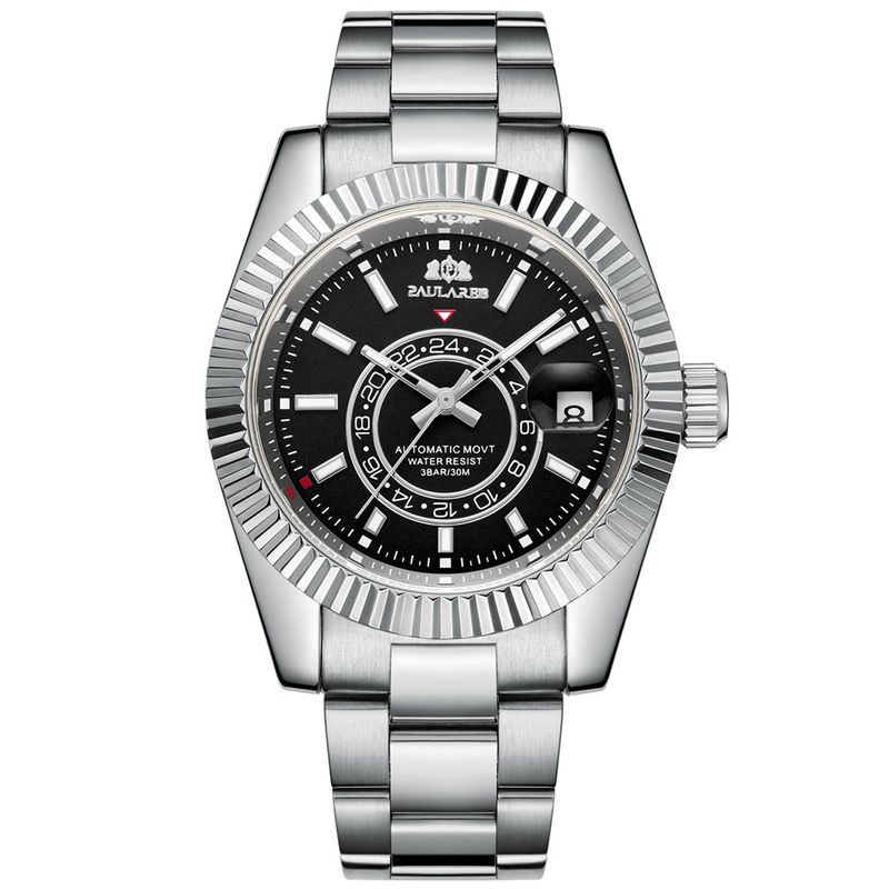 Automatic Mechanical Luminous Watch Stainless Steel Mens Wristwatches