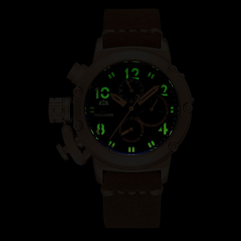 Automatic Mechanical Watch Leather Strap Fashion Casual Wristwatch Date Week Sports Watches