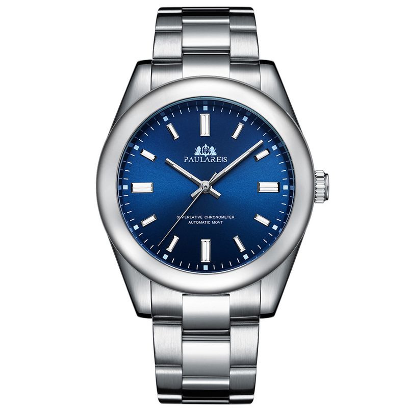 41mm Automatic Stainless Steel Watch with Luminous Hands
