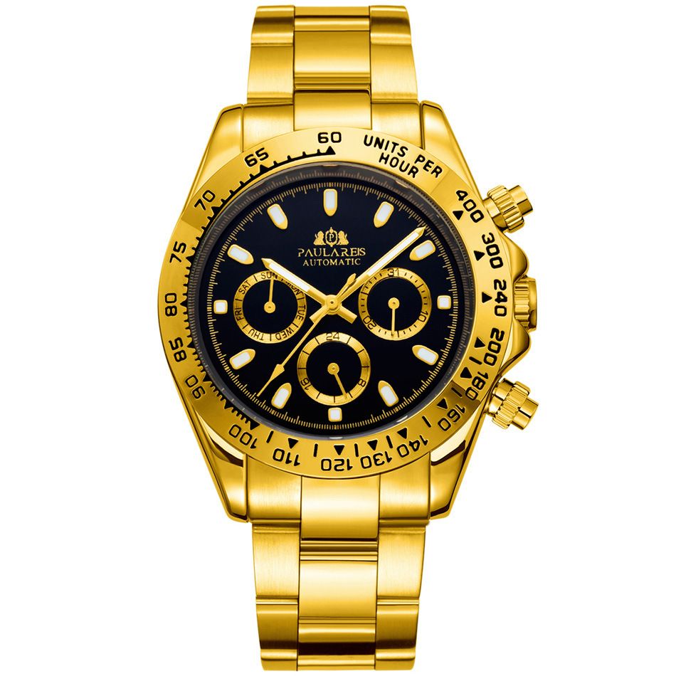 Automatic Watches Luxury Classic Stainless Steel Calendar Luminous Waterproof Watches for Men