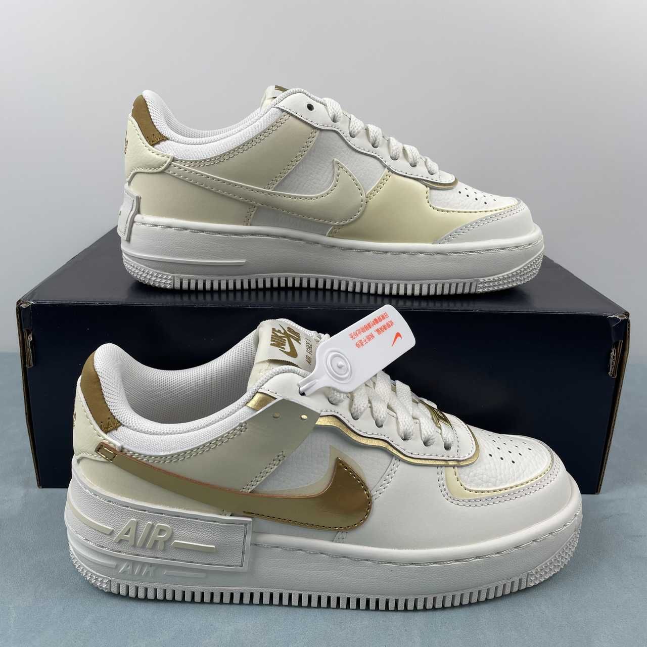 Women Nike Air Force 1 Shadow Sail Metallic Gold DZ1847-108